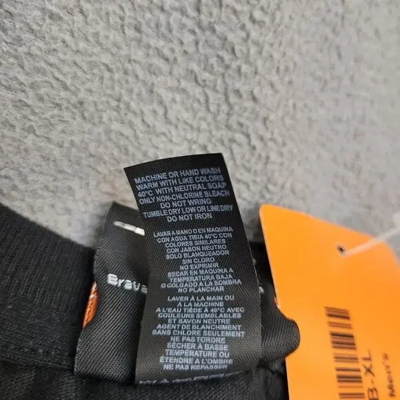 HARLEY DAVIDSON Shirt XL Black Orange Daytona FL Teddy Morse ColorBlock Logo New - Picture 9 of 10